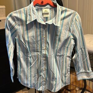 Lacoste Button Up different shades of blue size 36